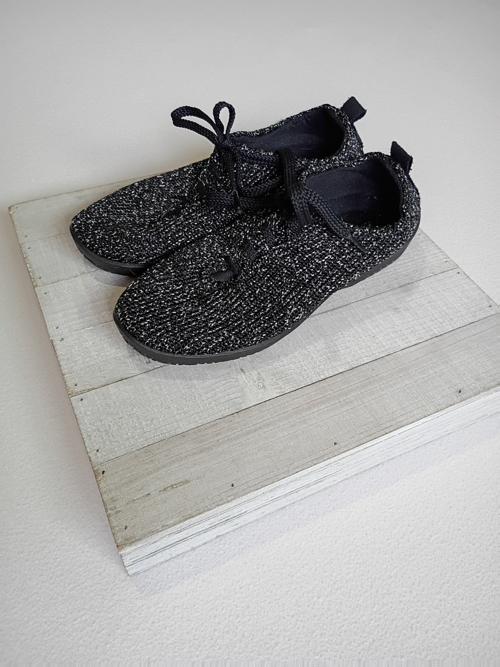 Arcopedico Black & Grey Knit Comfort Walking Shoes Sneakers - Size 36 (5.5/6)